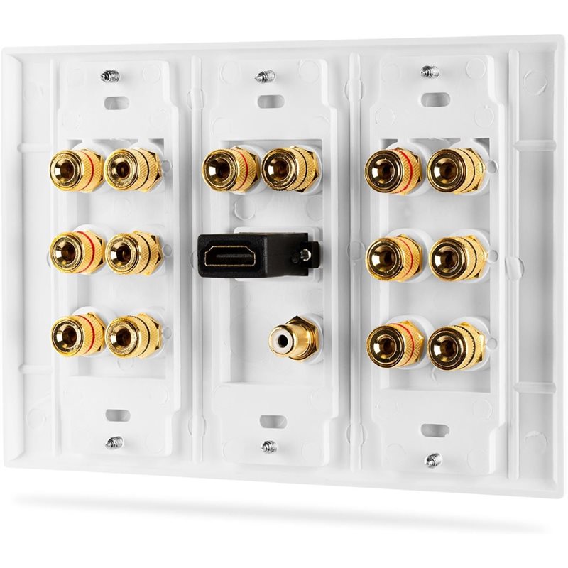 Home Cinema Theater - DT17 3-Gang Surround-Sound-Lautsprecher-Wandpanel, 7.1 Heimkino-Bananenstecker-Kupplung, 4K@60Hz