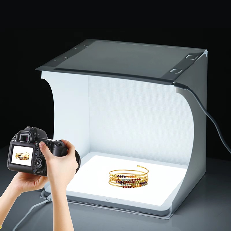 Home Cinema Led - 20cm Tragbare Fotobox Faltbares LED-Lichtzelt Fotostudio-Lichtzelt