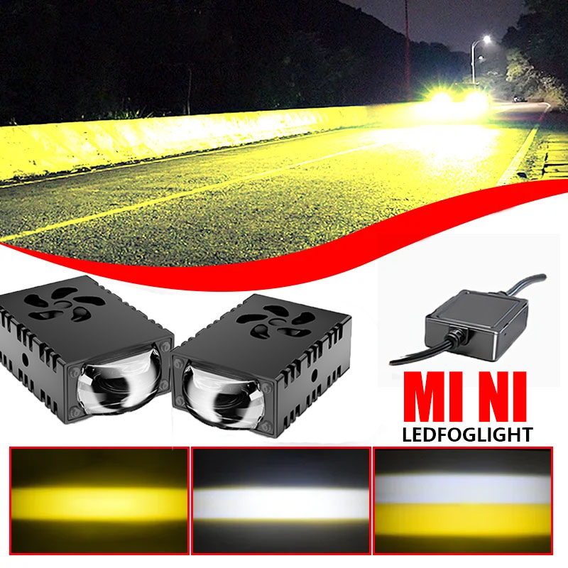 Home Cinema Projector - 1 Stück/2 Stück Mini-LED-Fahrlicht-Projektorlinse Zusatz-Nebelscheinwerfer Arbeitslicht