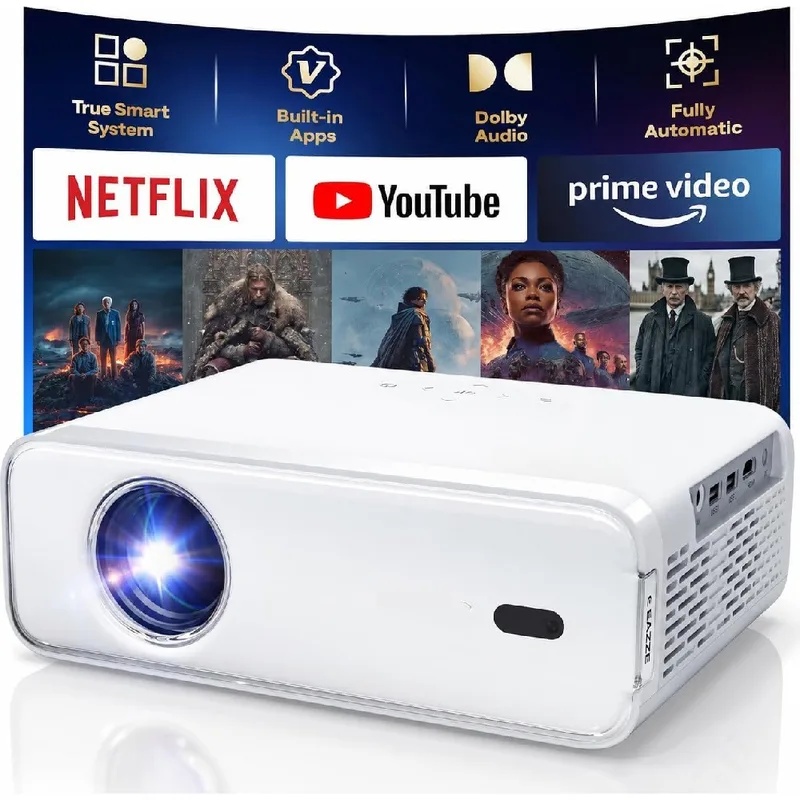 Netflix Home Cinema - Intelligenter, tragbarer Projektor mit integrierten Netflix-,