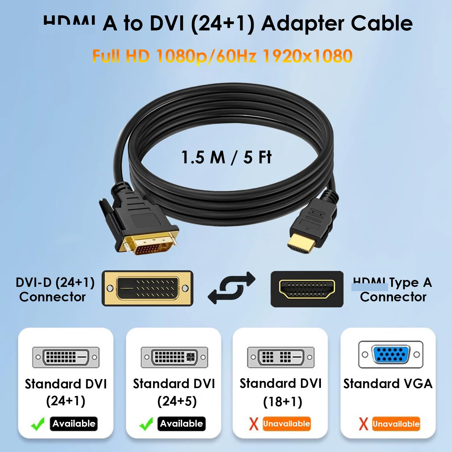 Für HDMI zu DVI Adapter Kabel  – Home Cinema Projector Bewertung und Preis