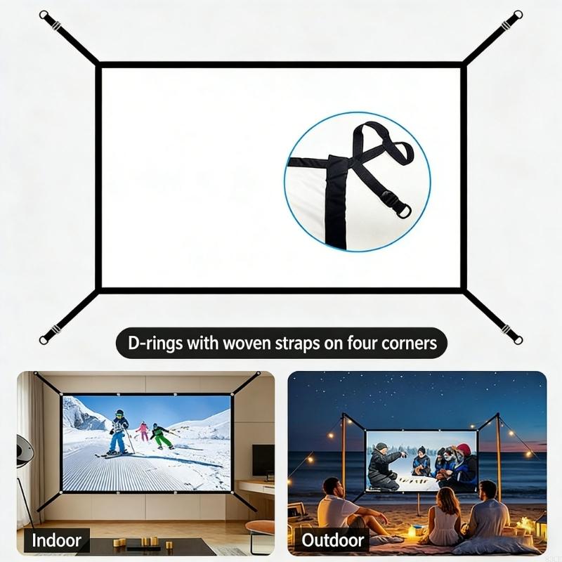 16:9-D-Ring-Projektor-Leinwand – Home Cinema Releases Bewertung und Preis