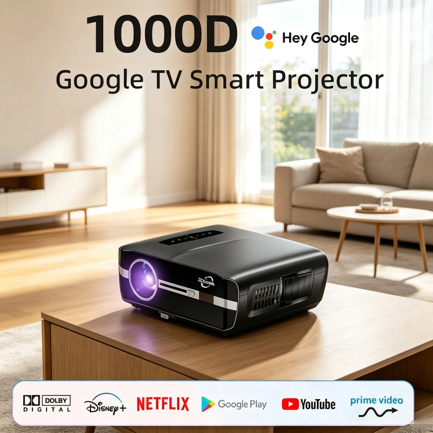 Offizieller Google TV 4K-Proje – Netflix Home Cinema Bewertung und Preis