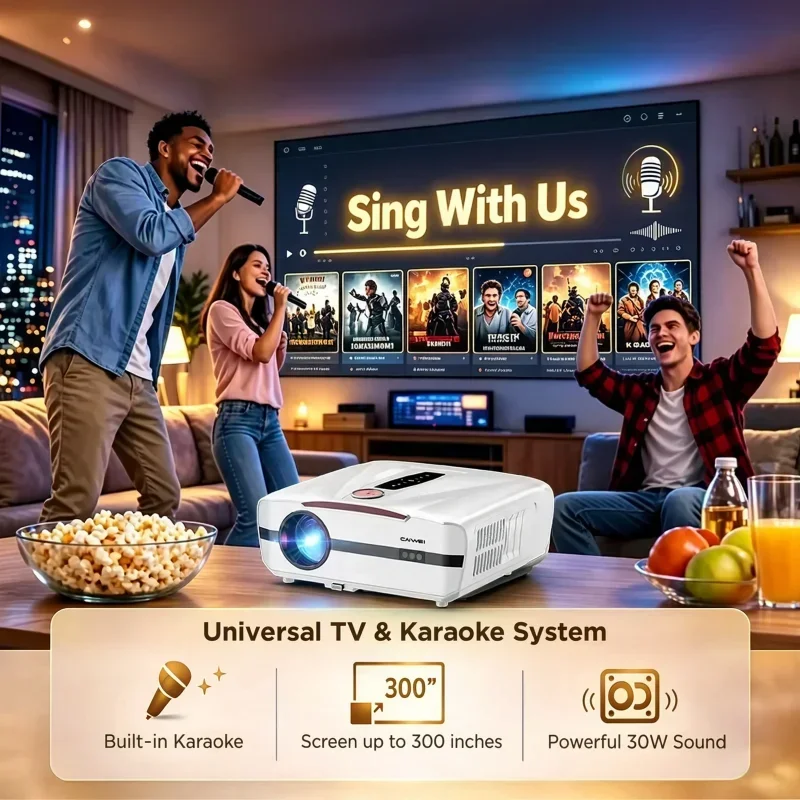 4K-Projektor 4000ANSI Karaoke- – Home Cinema Karaoke Projector Bewertung und Preis